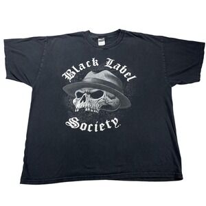 Black Label Society Shirt Mens 2XL Black Skull Band Tee BLS Tennessee River VTG